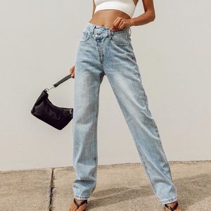 Princess Polly Holly Asymmetric Straight Leg Jean